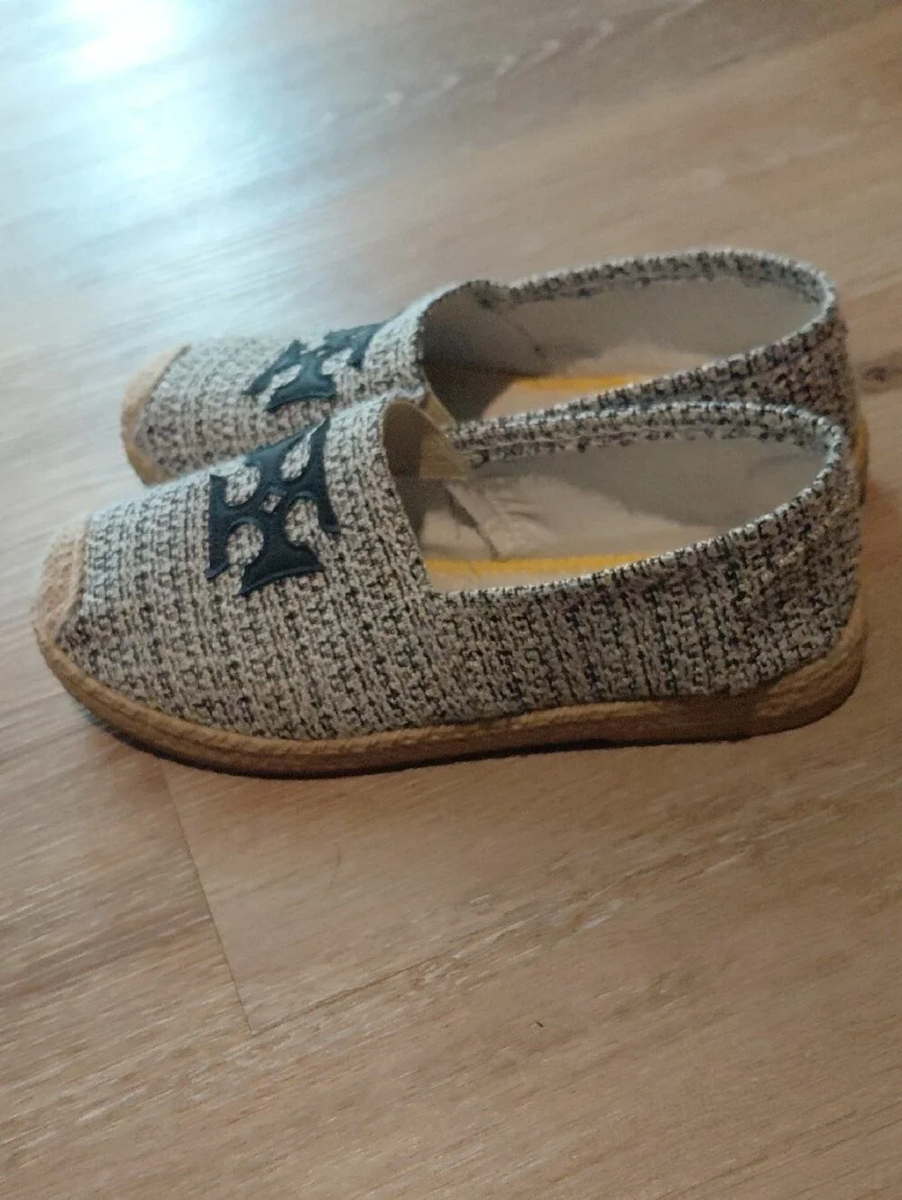 Women's Slip-On Casual Espadrilles in Cream and Black